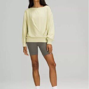 Lululemon Pleated Modal Fleece Pullover Dew Green Sz 10